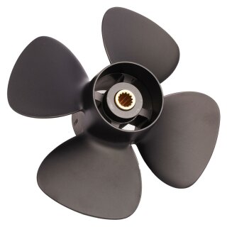 Solas 10 x 5 Schubpropeller für Tohatsu 9,9 15 20 PS 4 Blatt 14 Zähne Propeller