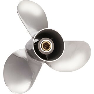 Solas 9 1/4 x 12 Propeller für Tohatsu 9,9 15 20 PS 3 Blatt 14 Zähne Edelstahl