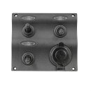 3 Schalter LED Anzeige Zigarettenanzünder