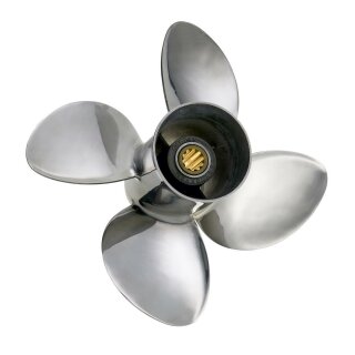 Solas Propeller 10 x 9 für Mercury 25 - 30 PS 4 Blatt 10 Zähne Edelstahl