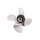 Solas Propeller 14 1/2 x 15 für Johnson Evinrude 90 - 300 PS 4-Blatt Edelsathl