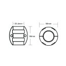 Wellenanode 25,4mm aus Magnesium