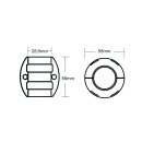 Wellenanode 28,6mm aus Magnesium