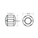 Wellenanode 31,8mm aus Magnesium