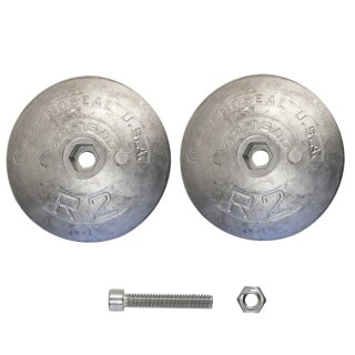 Ruderanoden Aluminium Ø72mm / Paar mit Schraube
