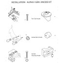 Original Mercruiser Anodensatz Magnesium Alpha One...