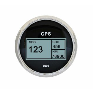 Digitaler GPS Tachometer für Boote Edelstahl /schwarz 12V oder 24V