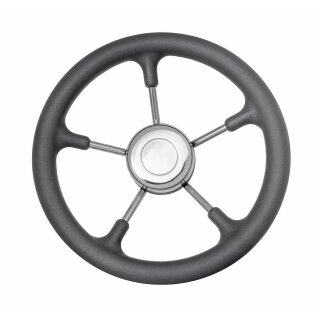 Savoretti Steuerrad für Sportboote 32cm Edelstahl - grau Lenkrad