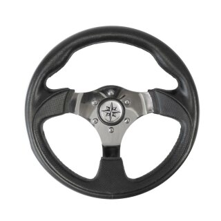 Savoretti Steuerrad Für Sportboote 35cm Edelstahl und Polyurethan schwarz