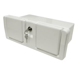 Handschuhfach mit Becherhalter weiss