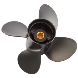 Solas Propeller 10 1/5 x 11 für Evinrude Johnson 20 - 35 PS 4 Blatt 14 Zähnen